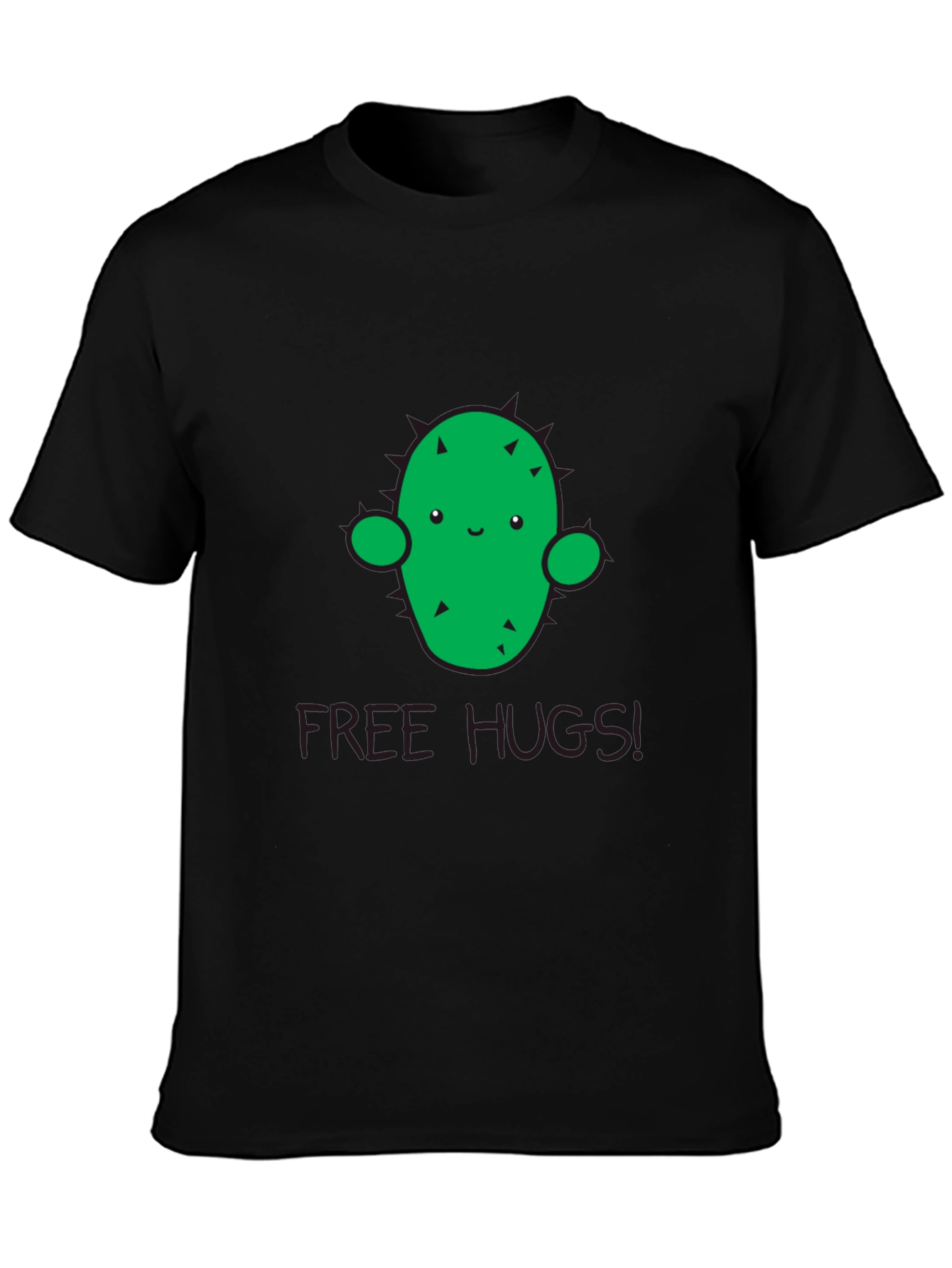 Cute Cactus Free Hugs Graphic T-Shirt - Unisex