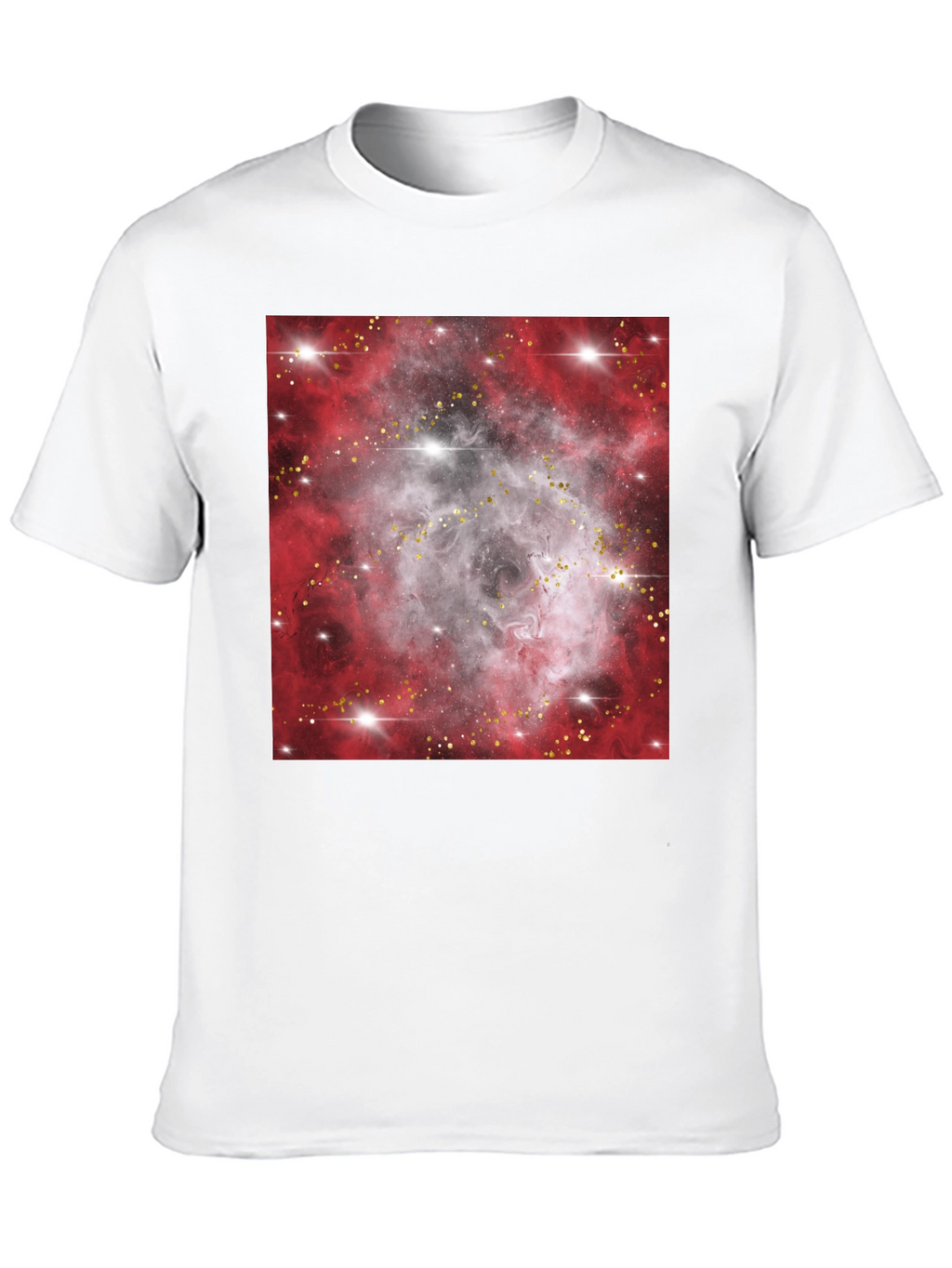 Galaxy Nebula Print Black T-Shirt