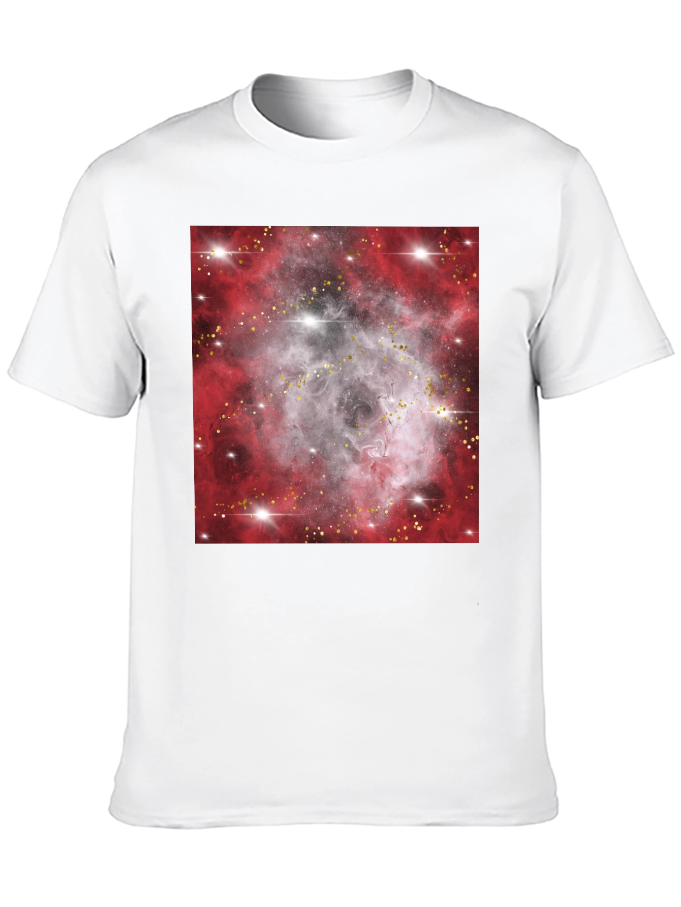 Galaxy Nebula Print Black T-Shirt
