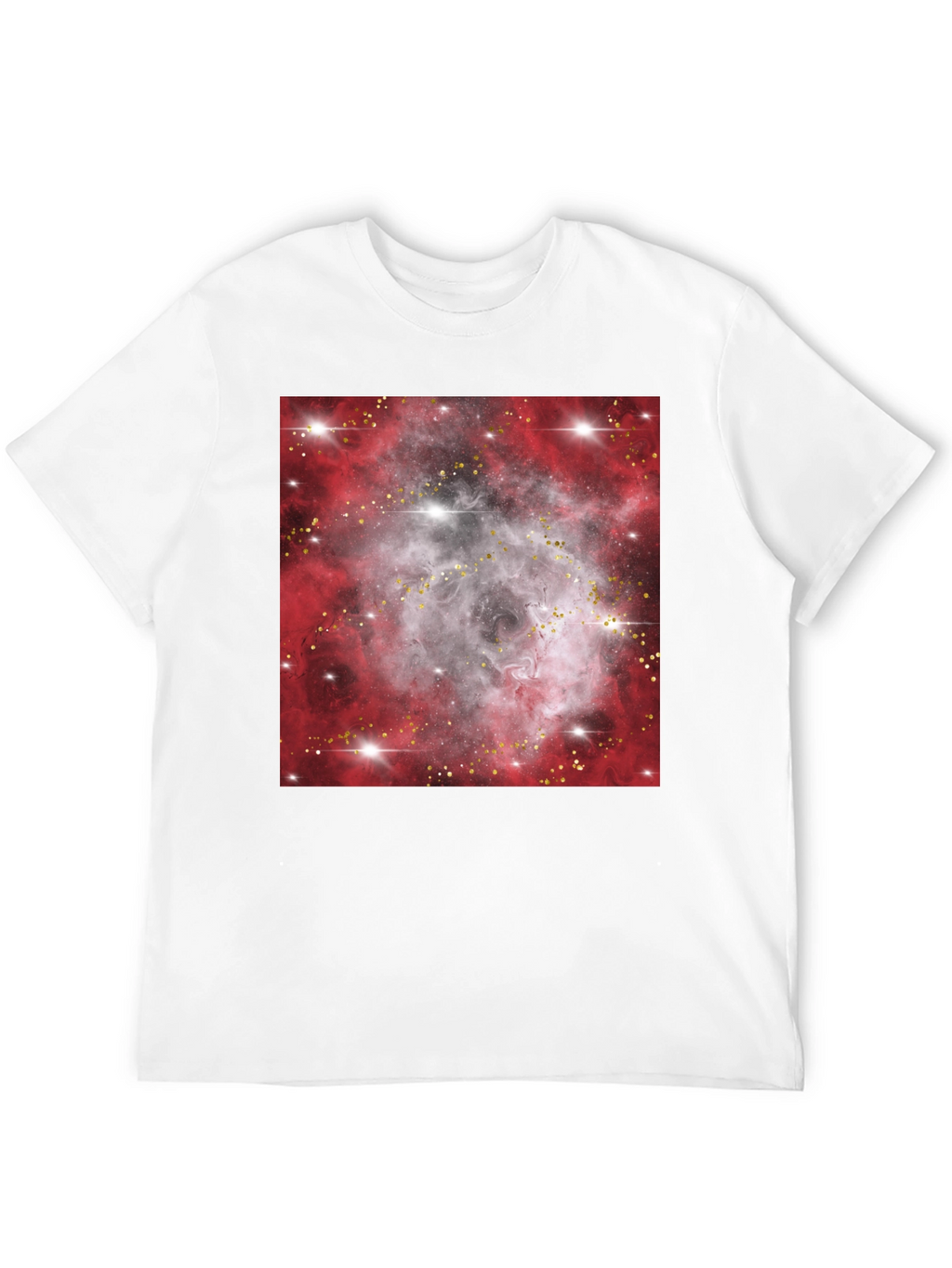 Galaxy Nebula Print Black T-Shirt
