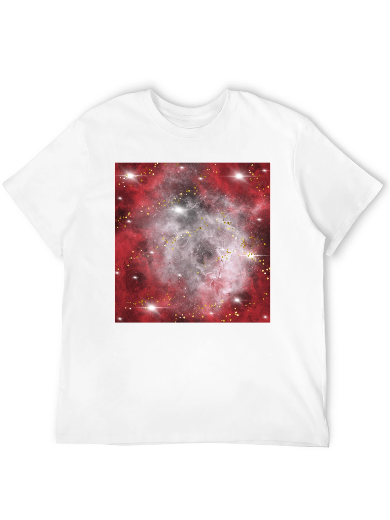 Galaxy Nebula Print Black T-Shirt