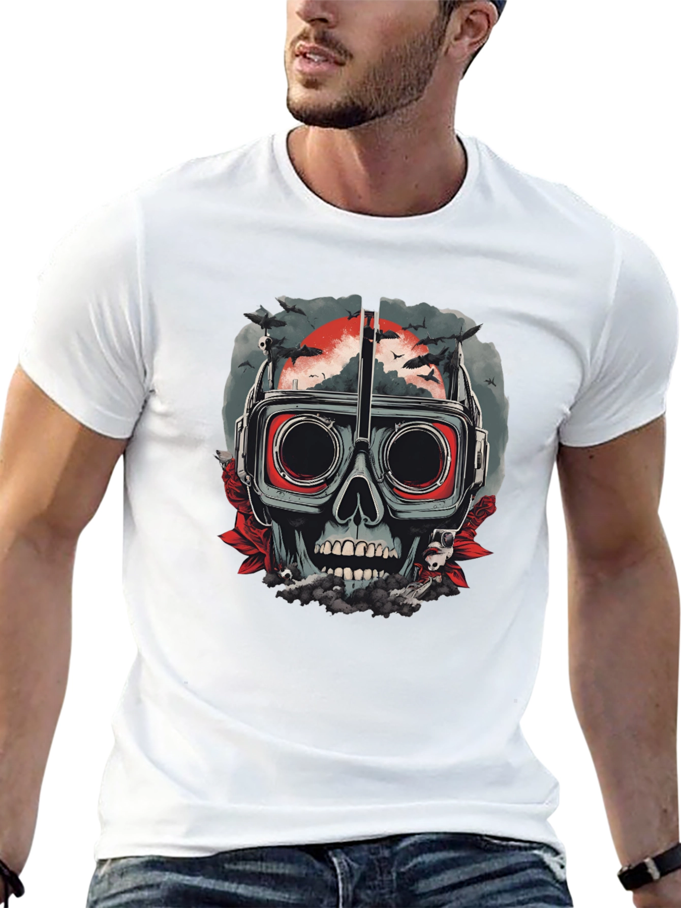 Skull Goggles T-Shirt - Mens Graphic Tee