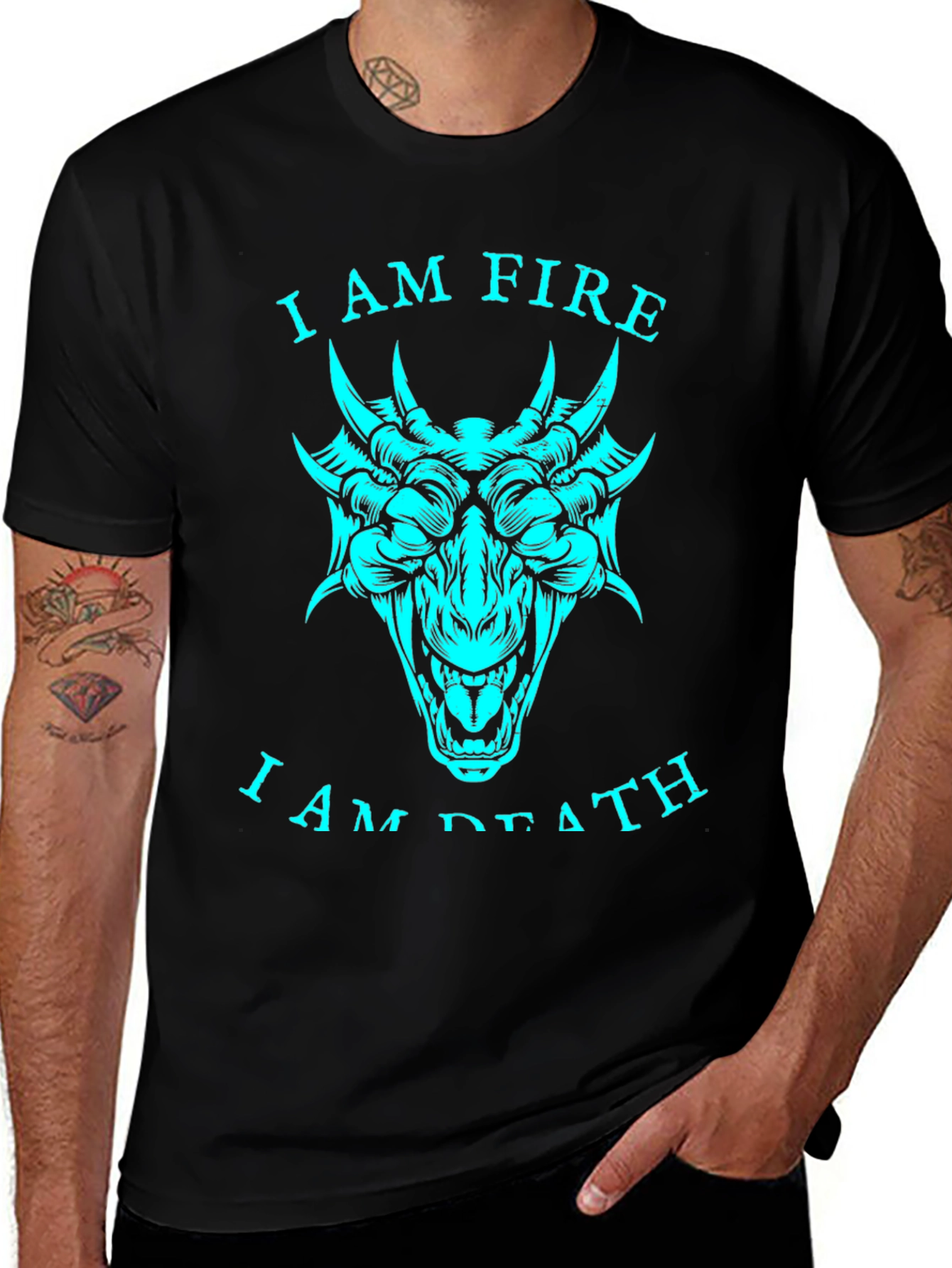 Dragon Fire Death Graphic T-Shirt