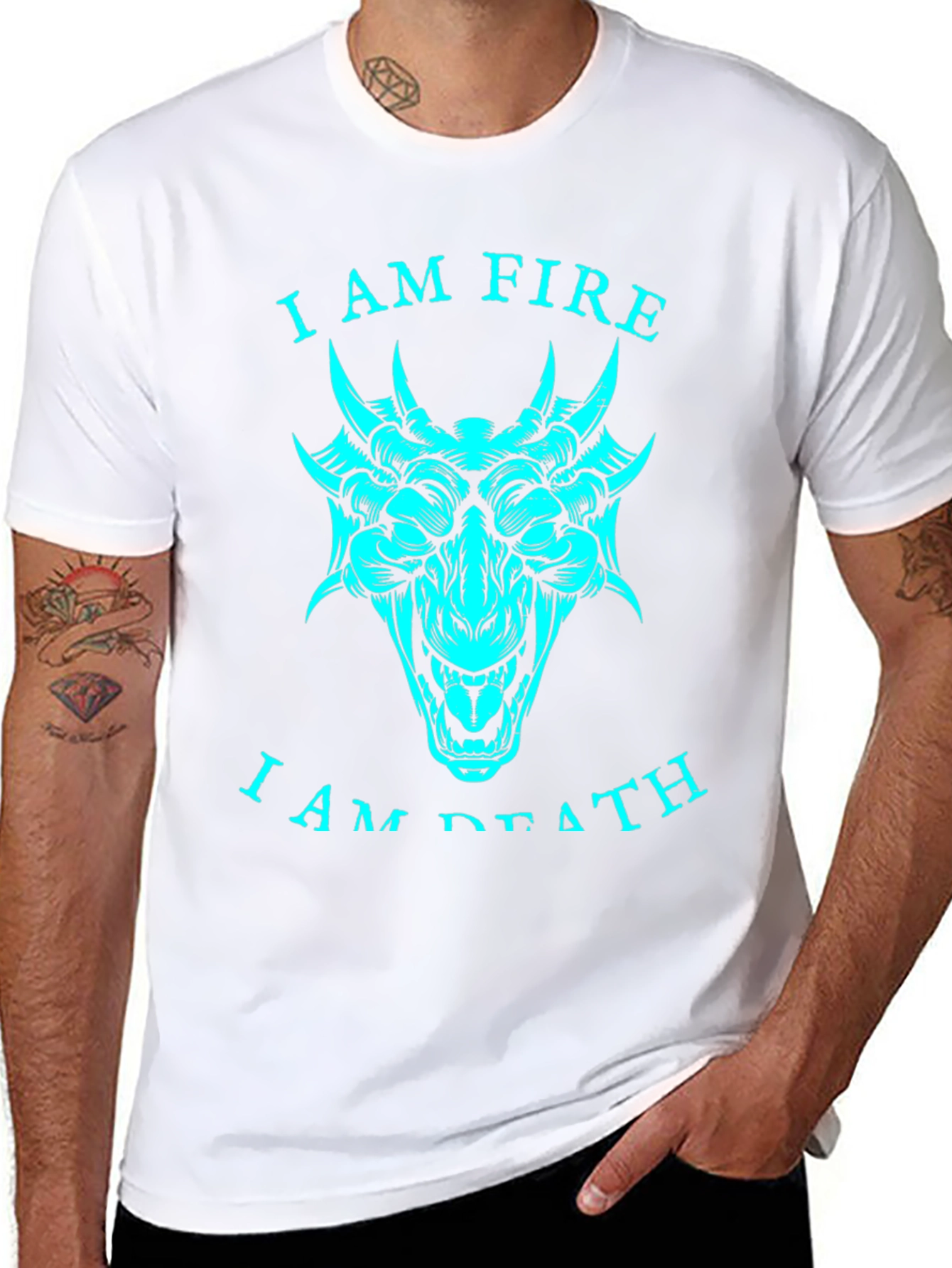 Dragon Fire Death Graphic T-Shirt