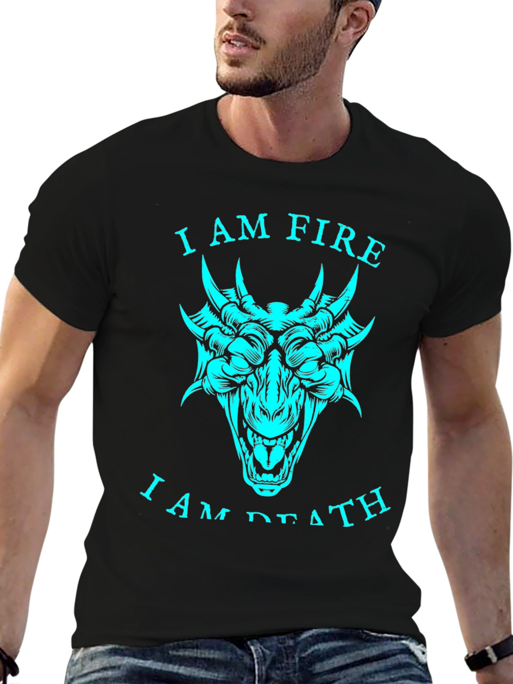 Dragon Fire Death Graphic T-Shirt