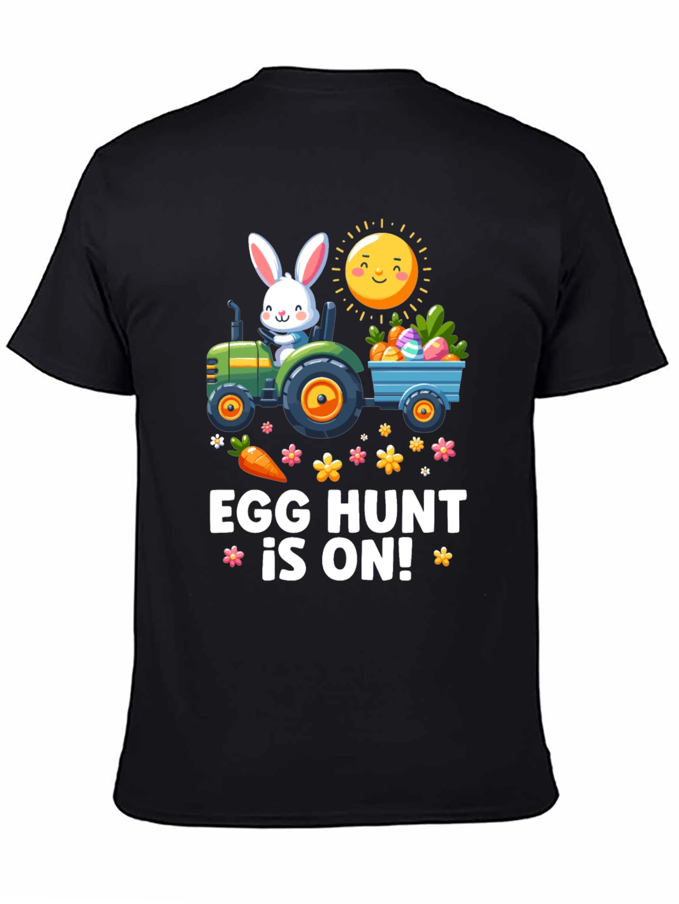 Easter Egg Hunt T-Shirt: Bunny on Tractor