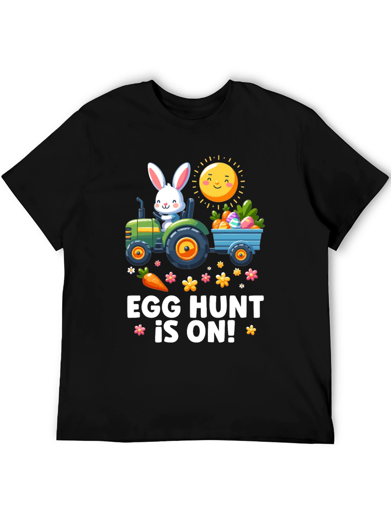 Easter Egg Hunt T-Shirt: Bunny on Tractor