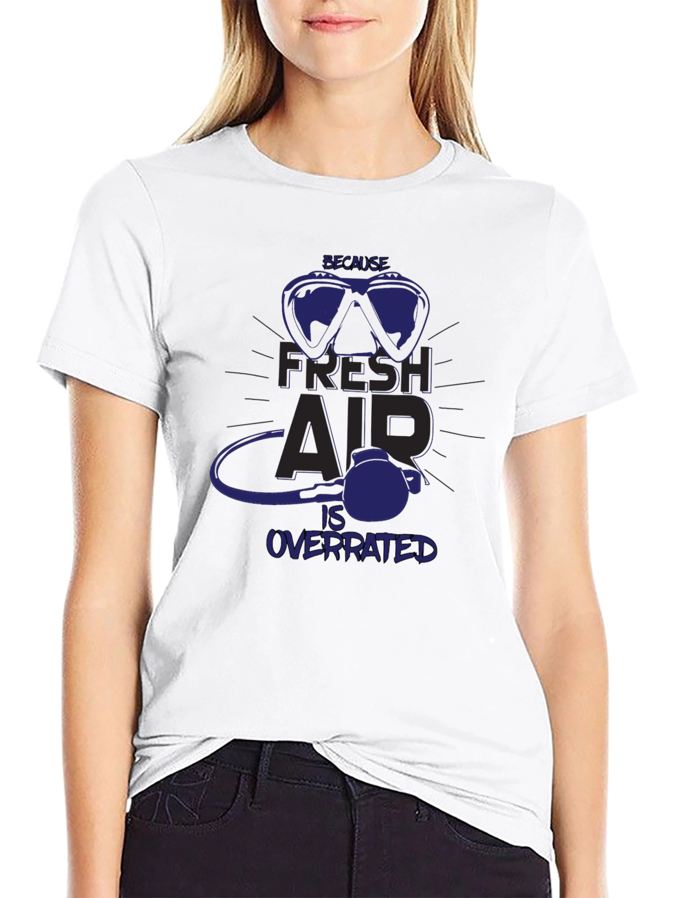 Fresh Air Overrated Scuba Diving T-Shirt