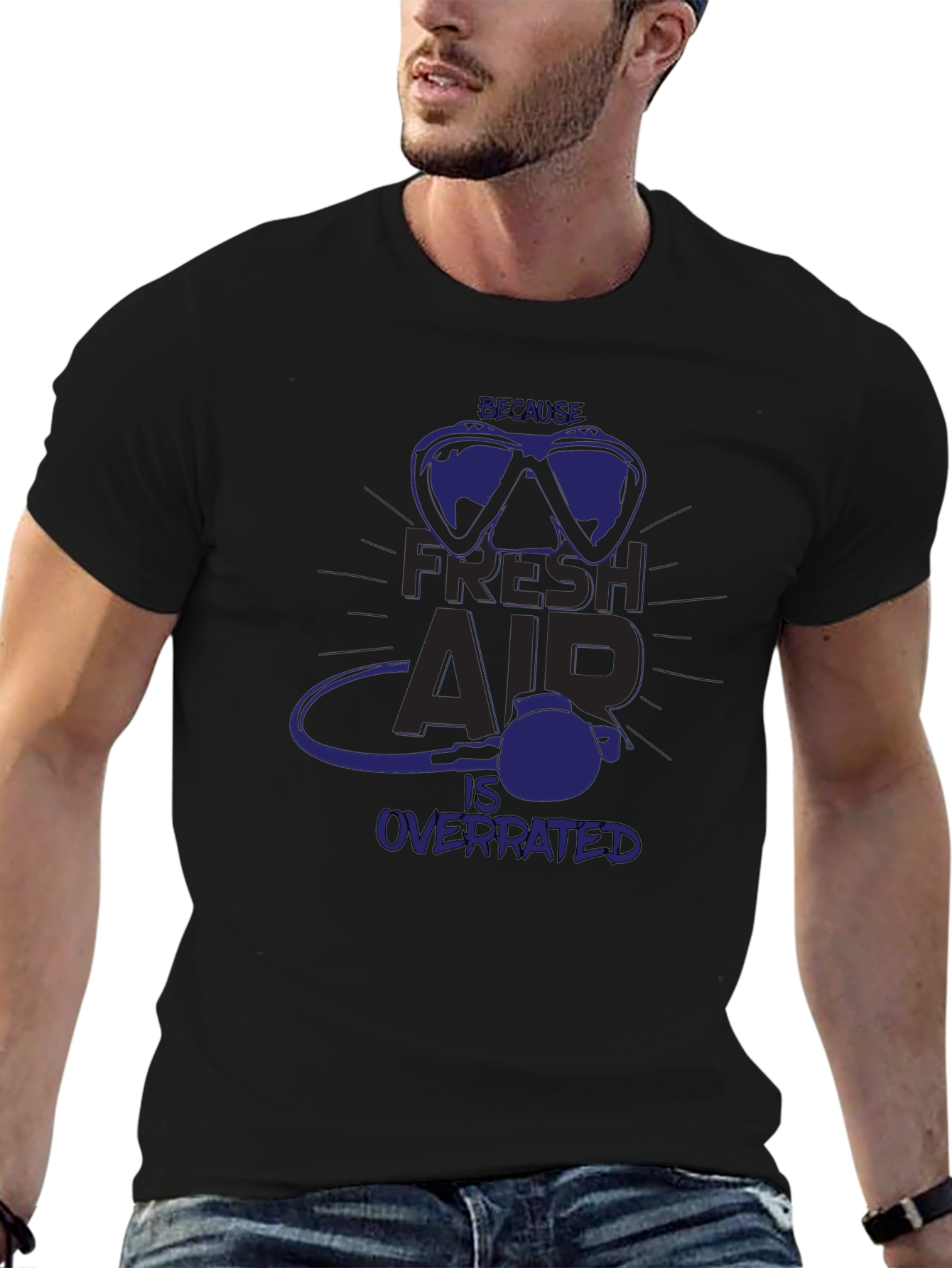 Fresh Air Overrated Scuba Diving T-Shirt