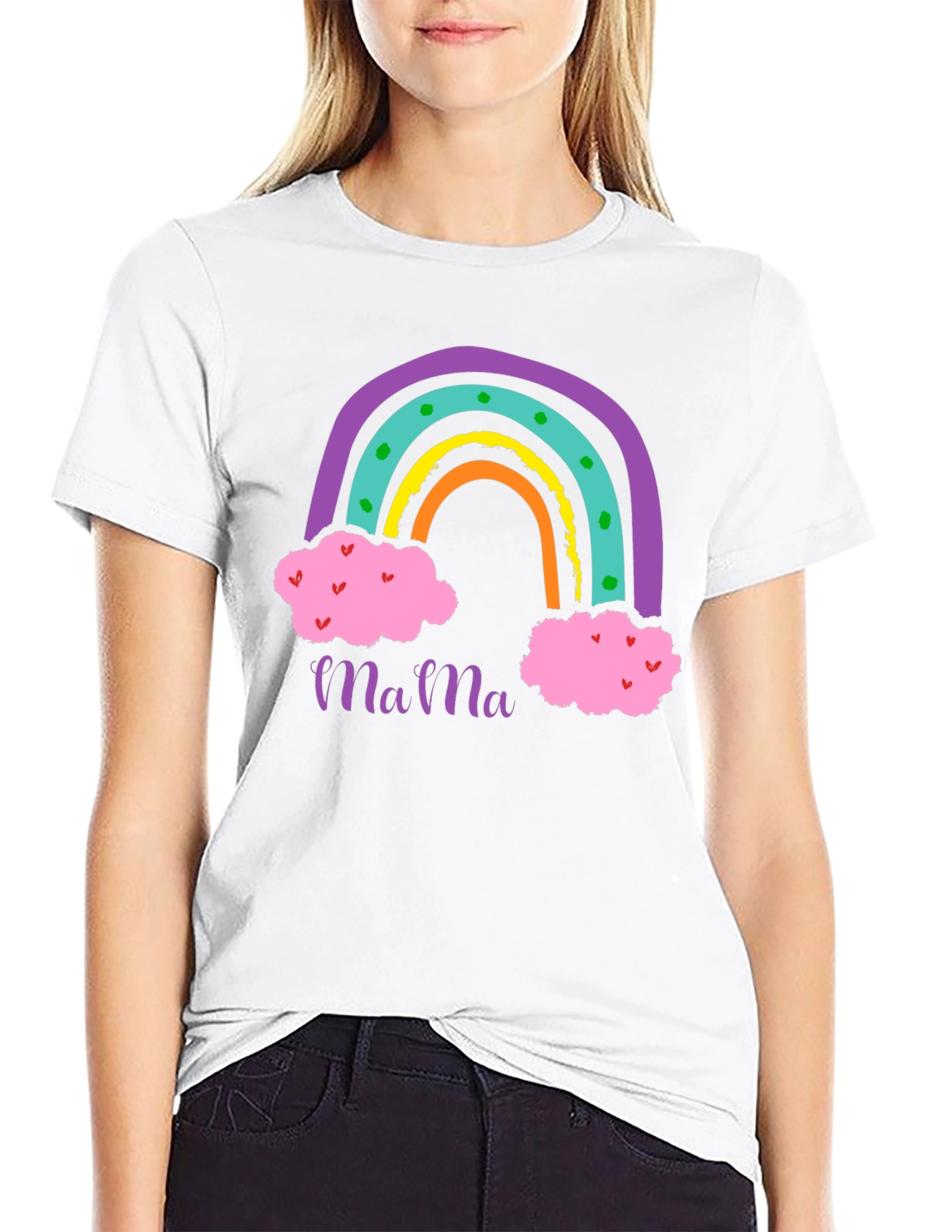 Mama Rainbow Graphic T-Shirt