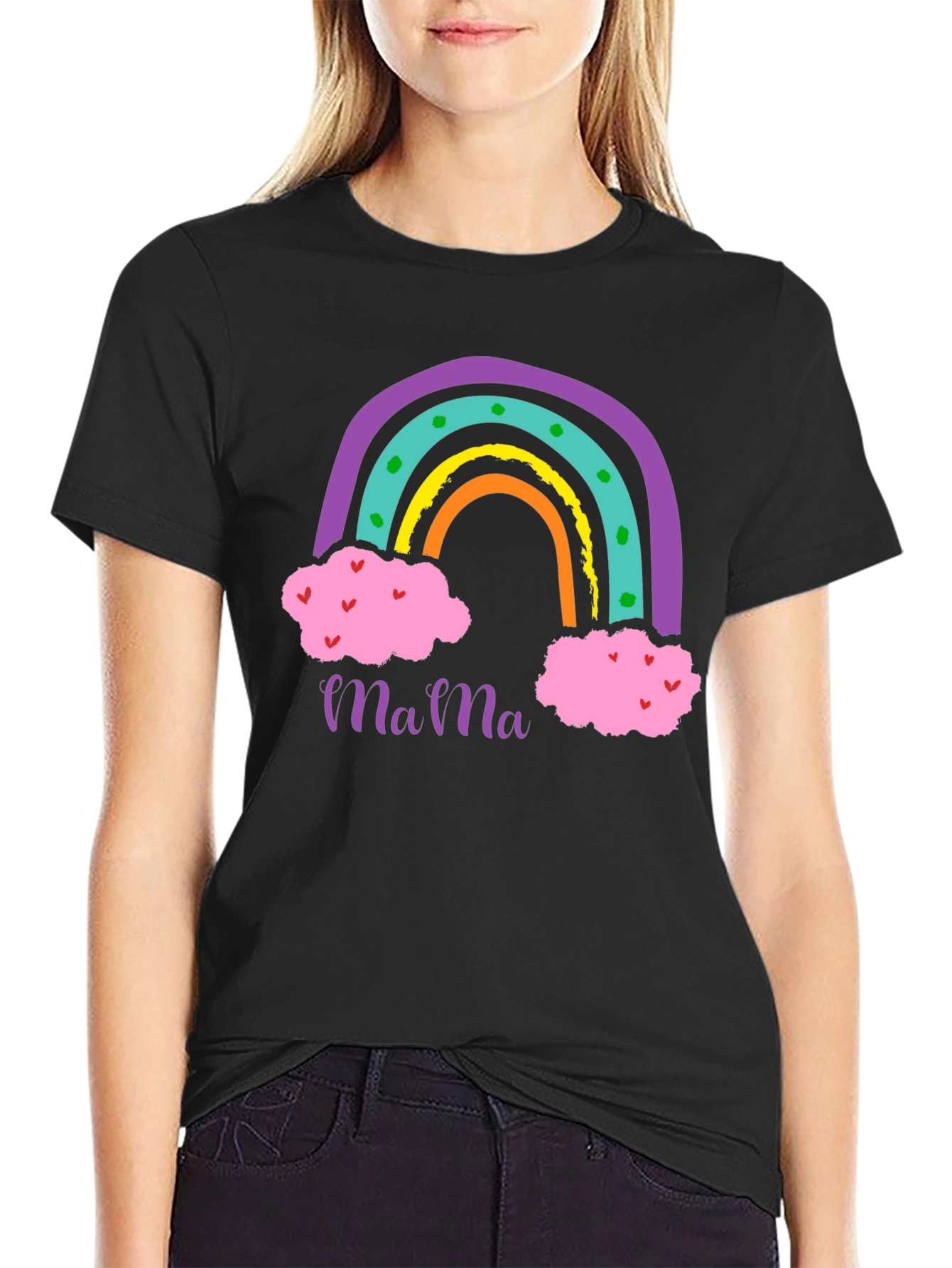 Mama Rainbow Graphic T-Shirt