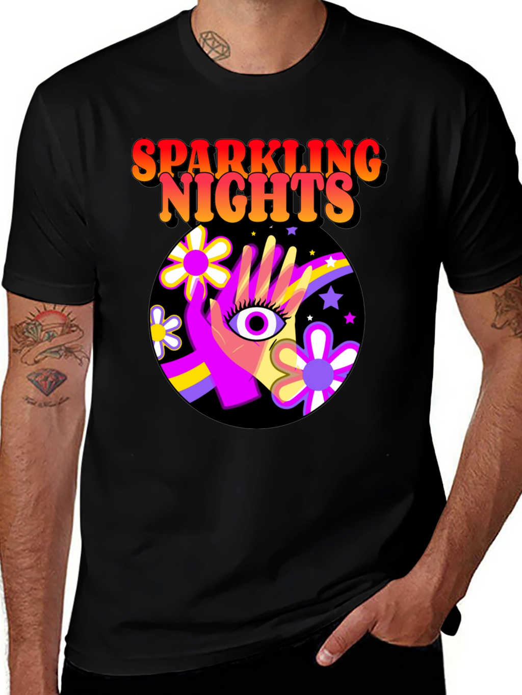 Sparkling Nights Retro T-Shirt