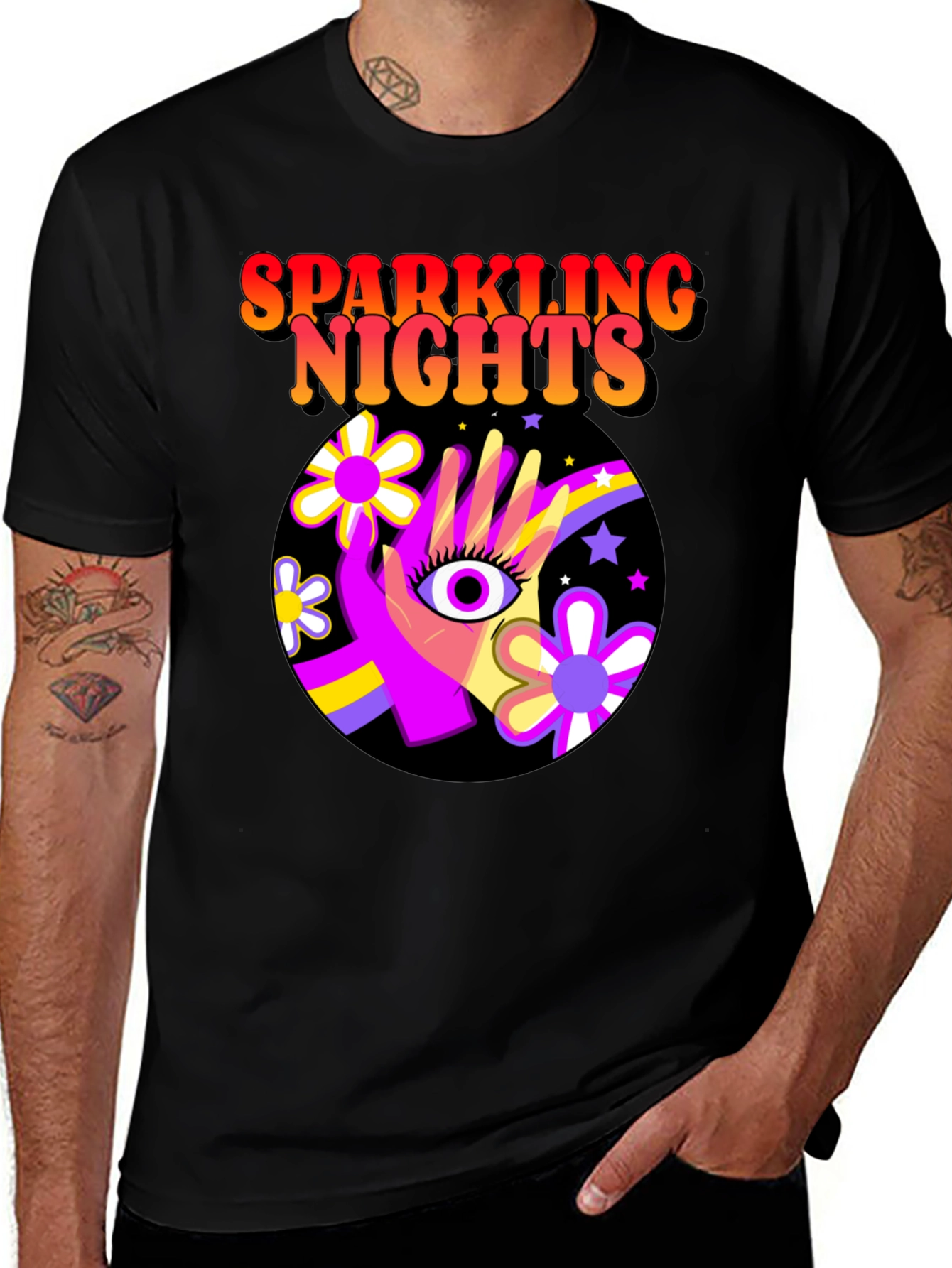 Sparkling Nights Retro T-Shirt