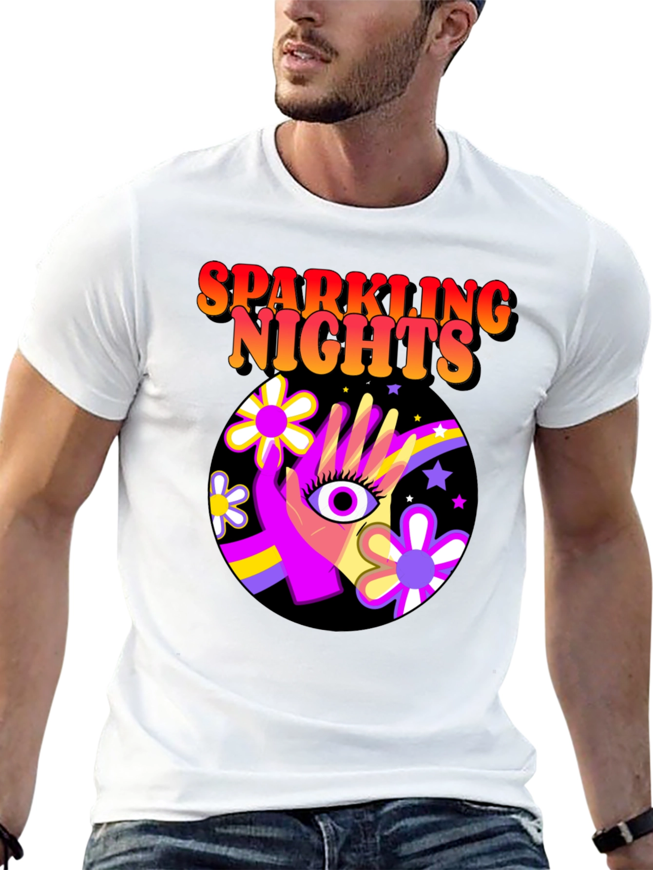 Sparkling Nights Retro T-Shirt