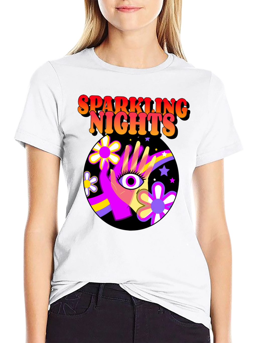 Sparkling Nights Retro T-Shirt