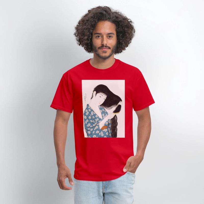 Japanese Woman Kimono Hair Ukiyoe art