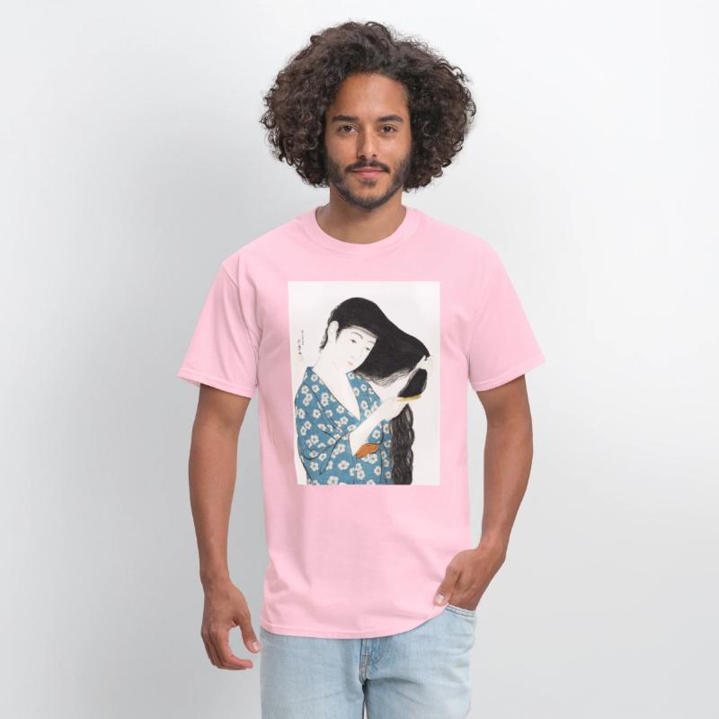 Japanese Woman Kimono Hair Ukiyoe art