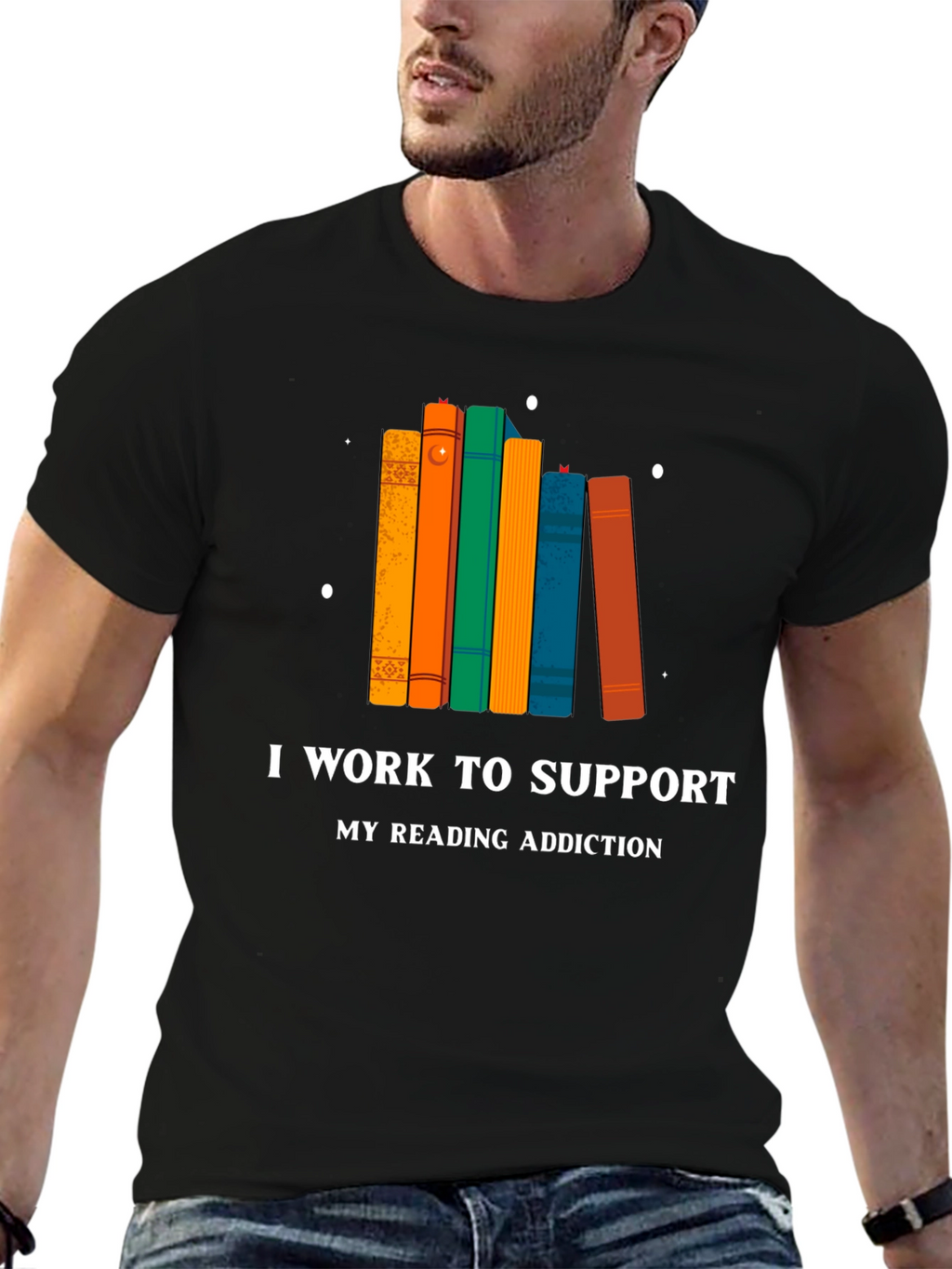 Reading Addiction T-Shirt - Black
