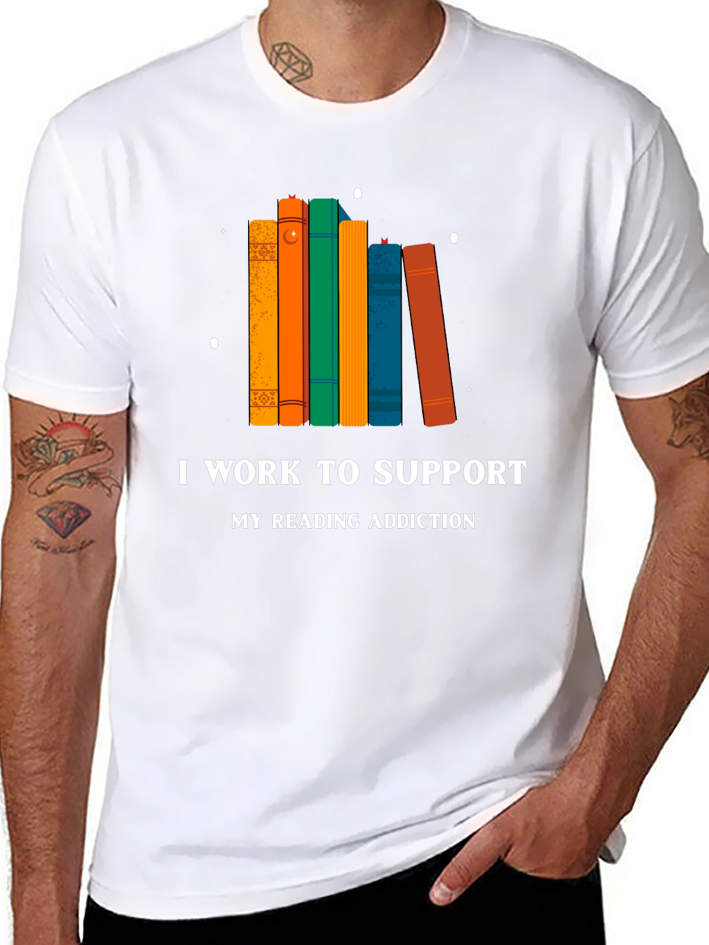 Reading Addiction T-Shirt - Black