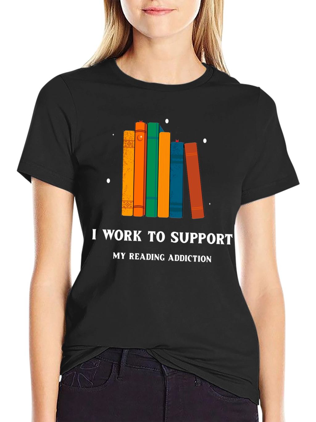 Reading Addiction T-Shirt - Black