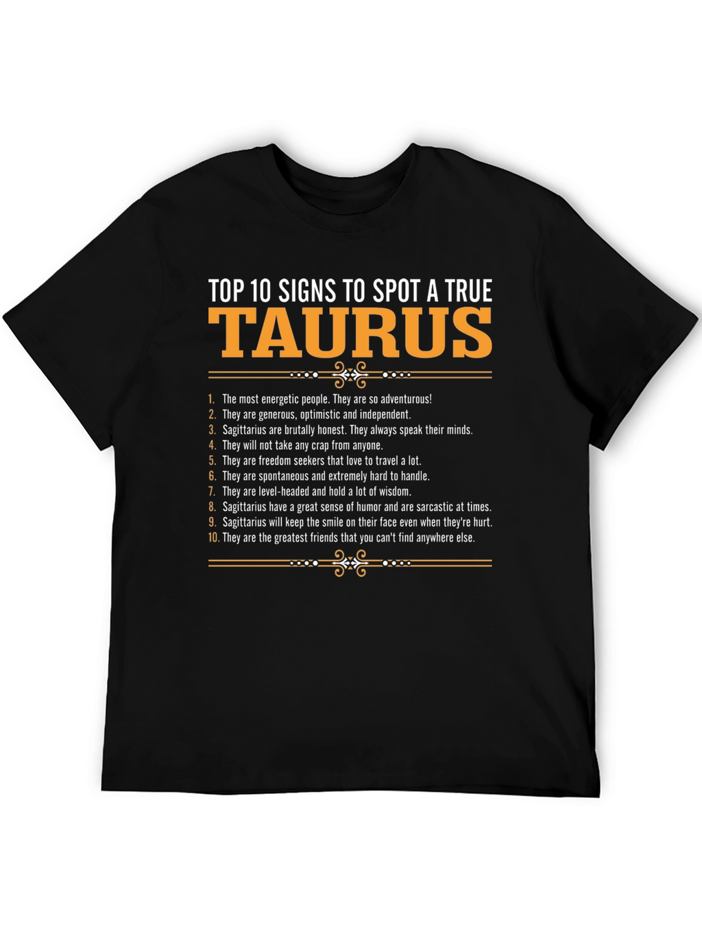 Top 10 Signs True Taurus Zodiac T-Shirt