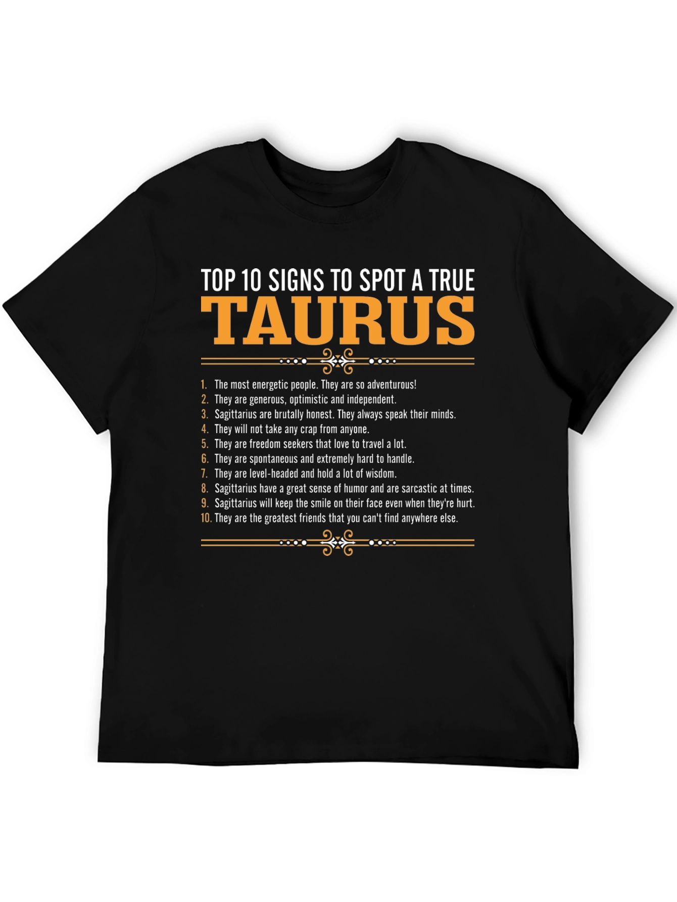 Top 10 Signs True Taurus Zodiac T-Shirt
