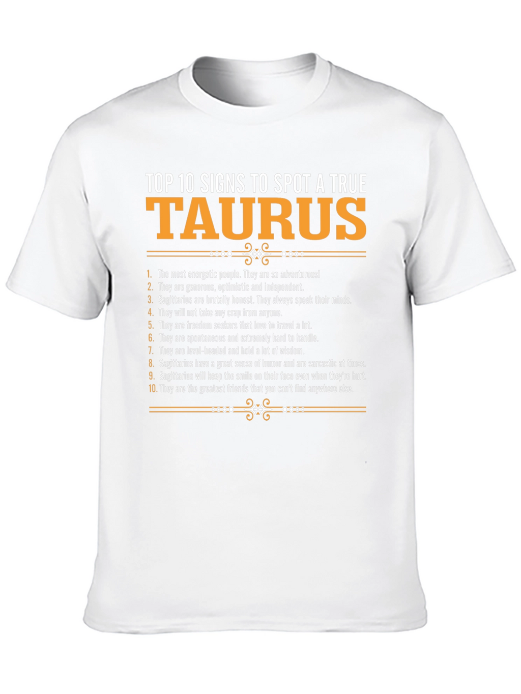 Top 10 Signs True Taurus Zodiac T-Shirt