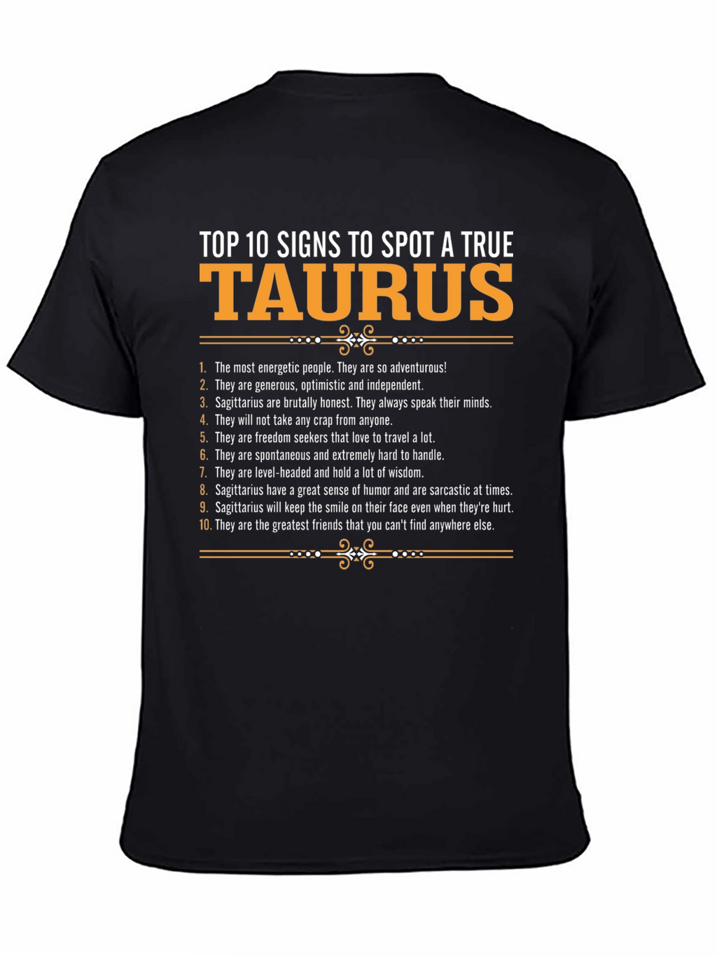 Top 10 Signs True Taurus Zodiac T-Shirt