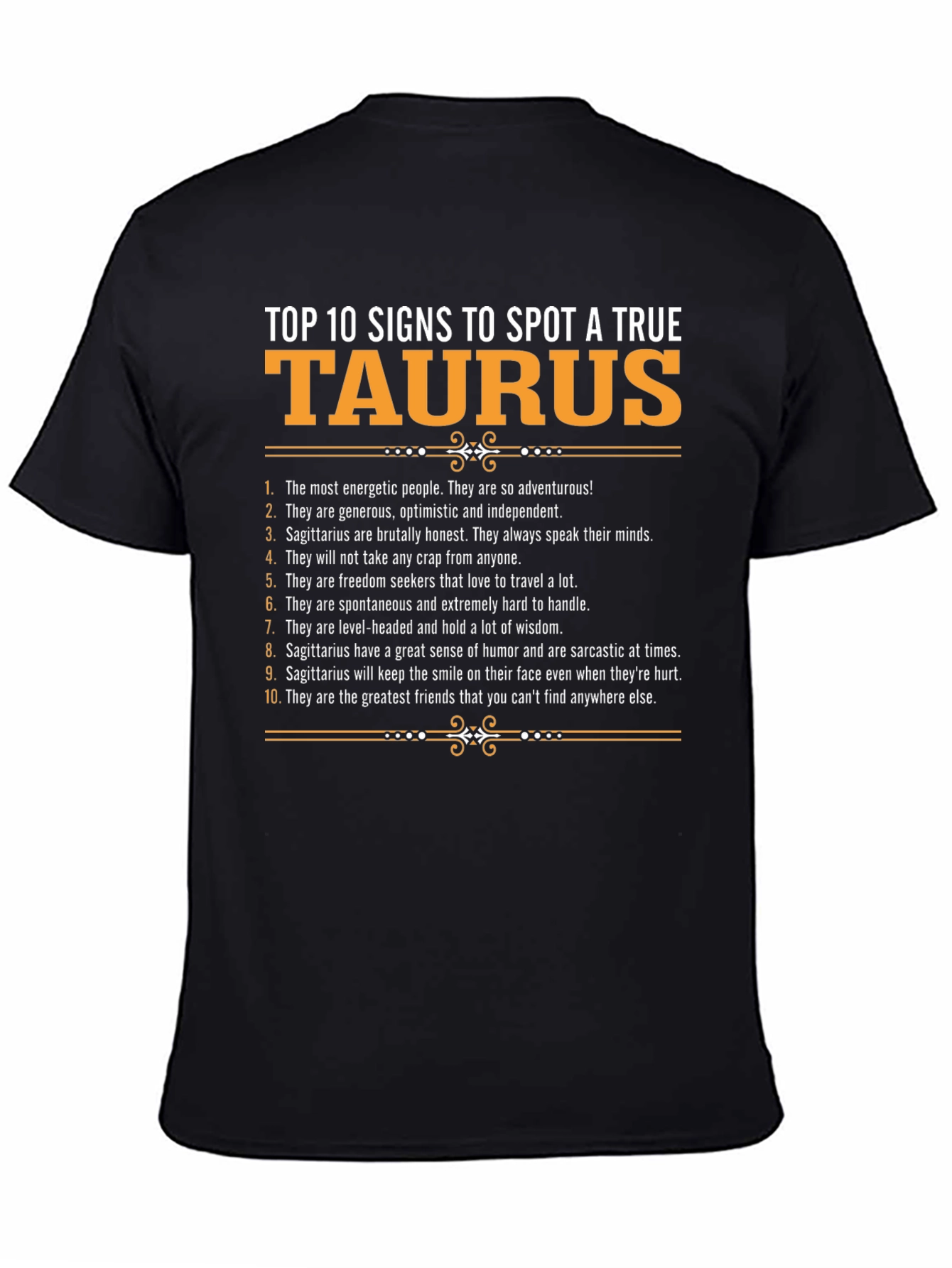 Top 10 Signs True Taurus Zodiac T-Shirt