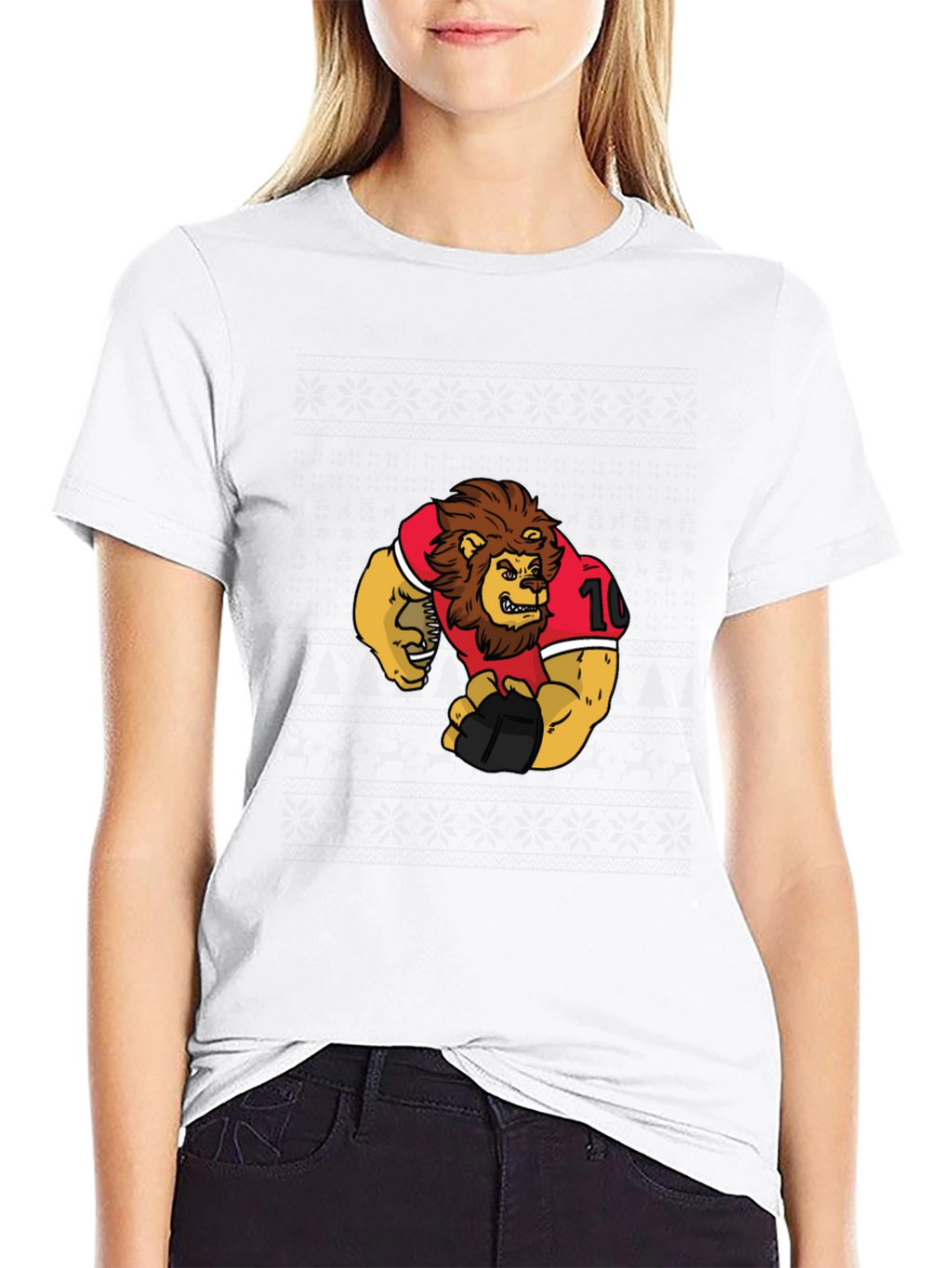 Lion Football Graphic T-Shirt