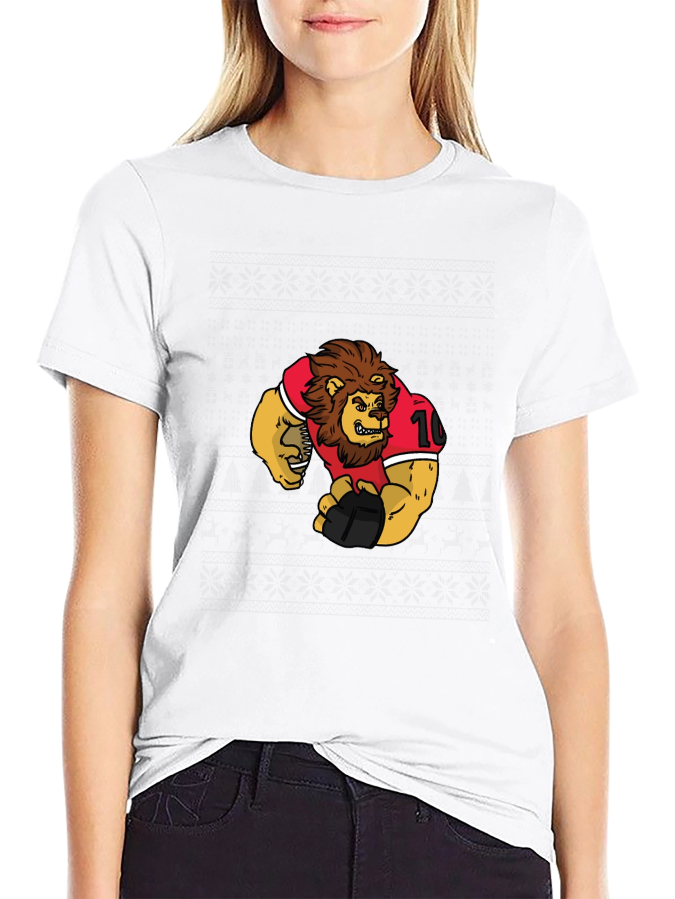 Lion Football Graphic T-Shirt