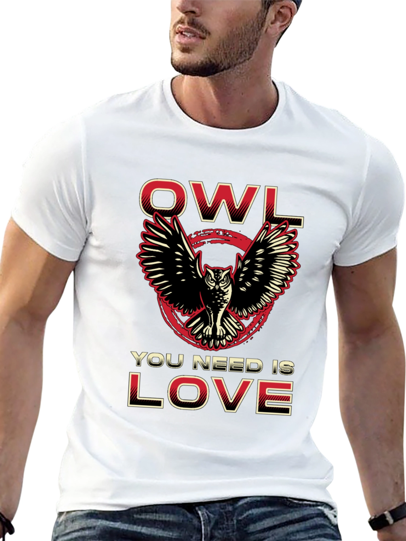 Owl You Need Is Love Black Graphic Tee