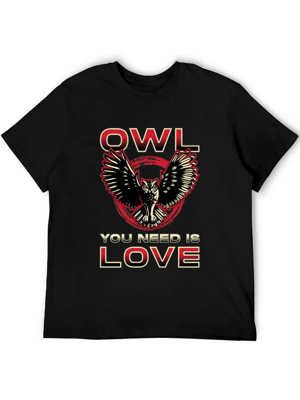Owl You Need Is Love Black Graphic Tee