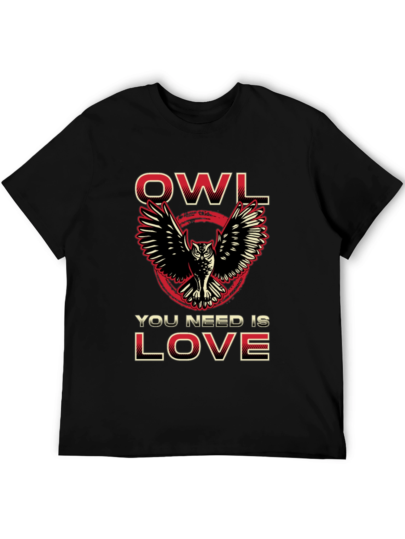 Owl You Need Is Love Black Graphic Tee