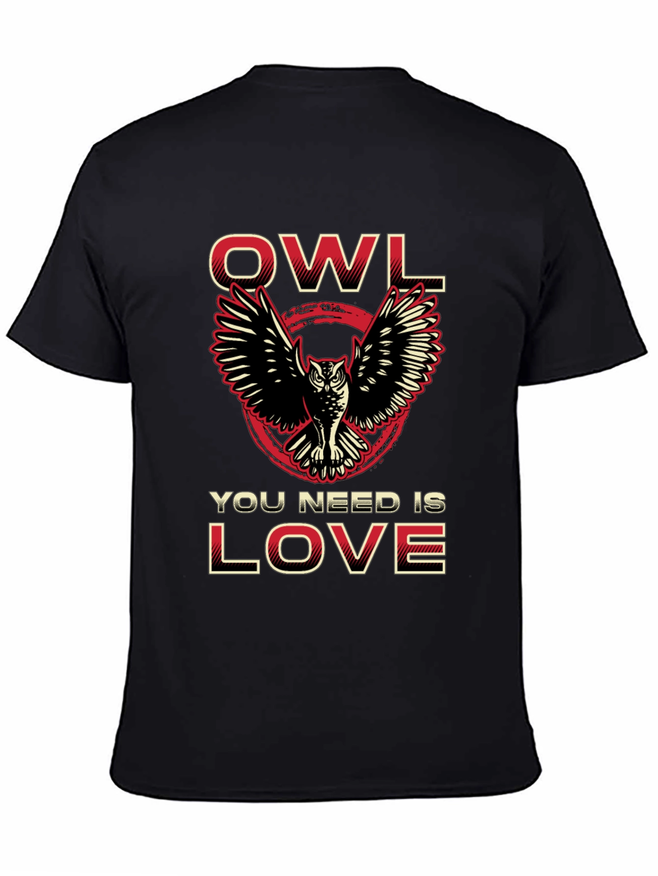 Owl You Need Is Love Black Graphic Tee