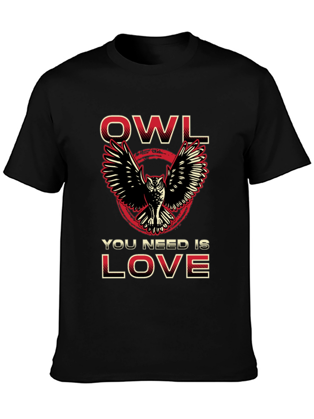 Owl You Need Is Love Black Graphic Tee