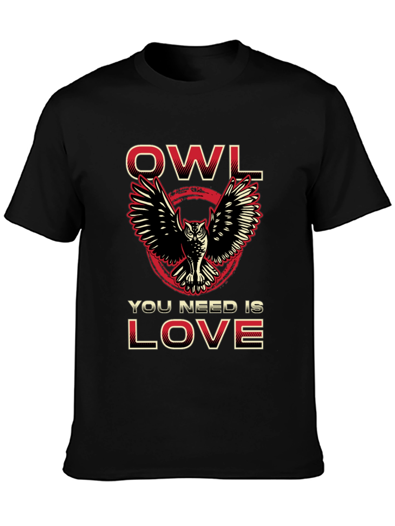 Owl You Need Is Love Black Graphic Tee