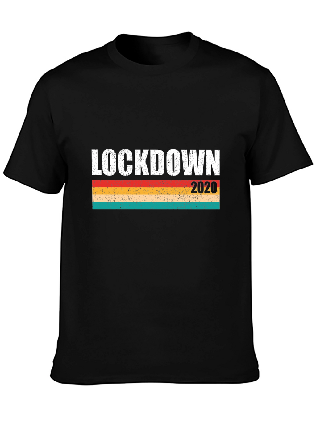 Lockdown 2020 Retro Graphic Tee - Black