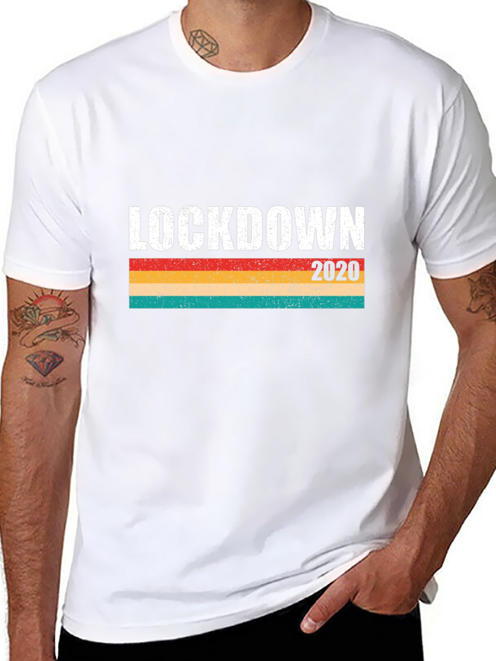 Lockdown 2020 Retro Graphic Tee - Black