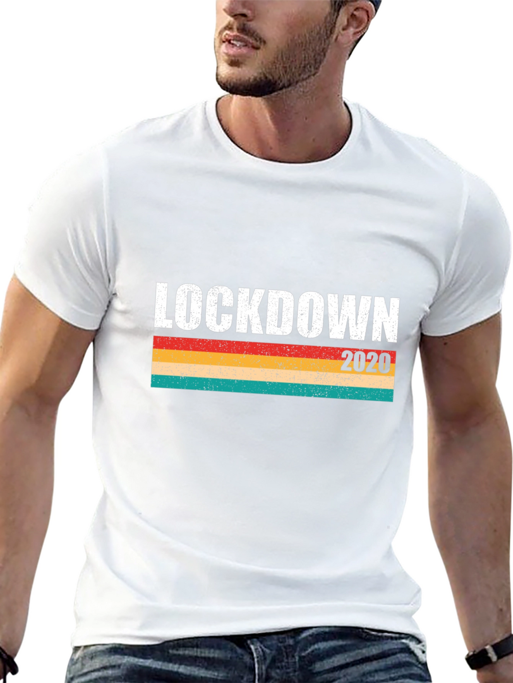 Lockdown 2020 Retro Graphic Tee - Black