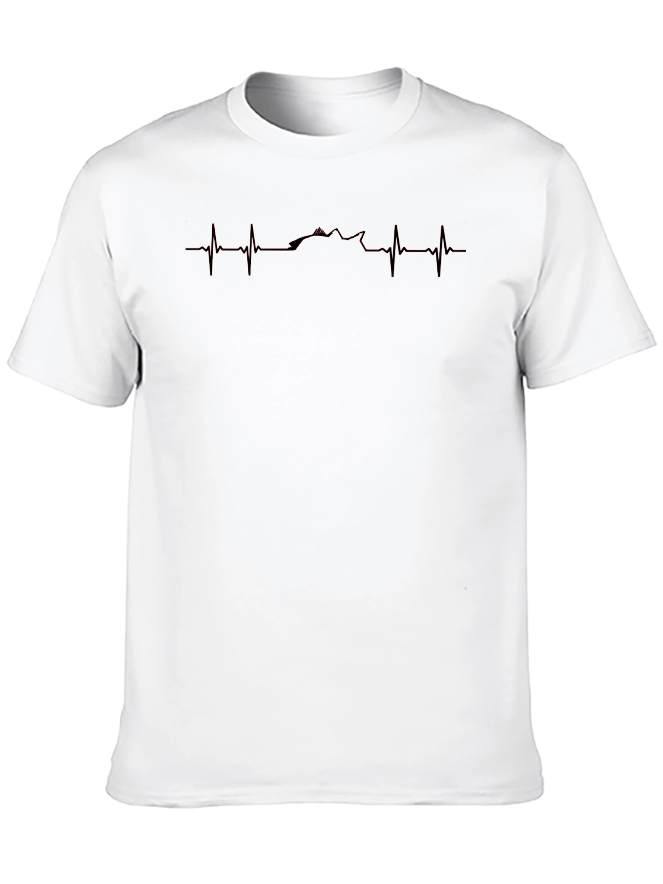 Mountain Heartbeat Black T-Shirt