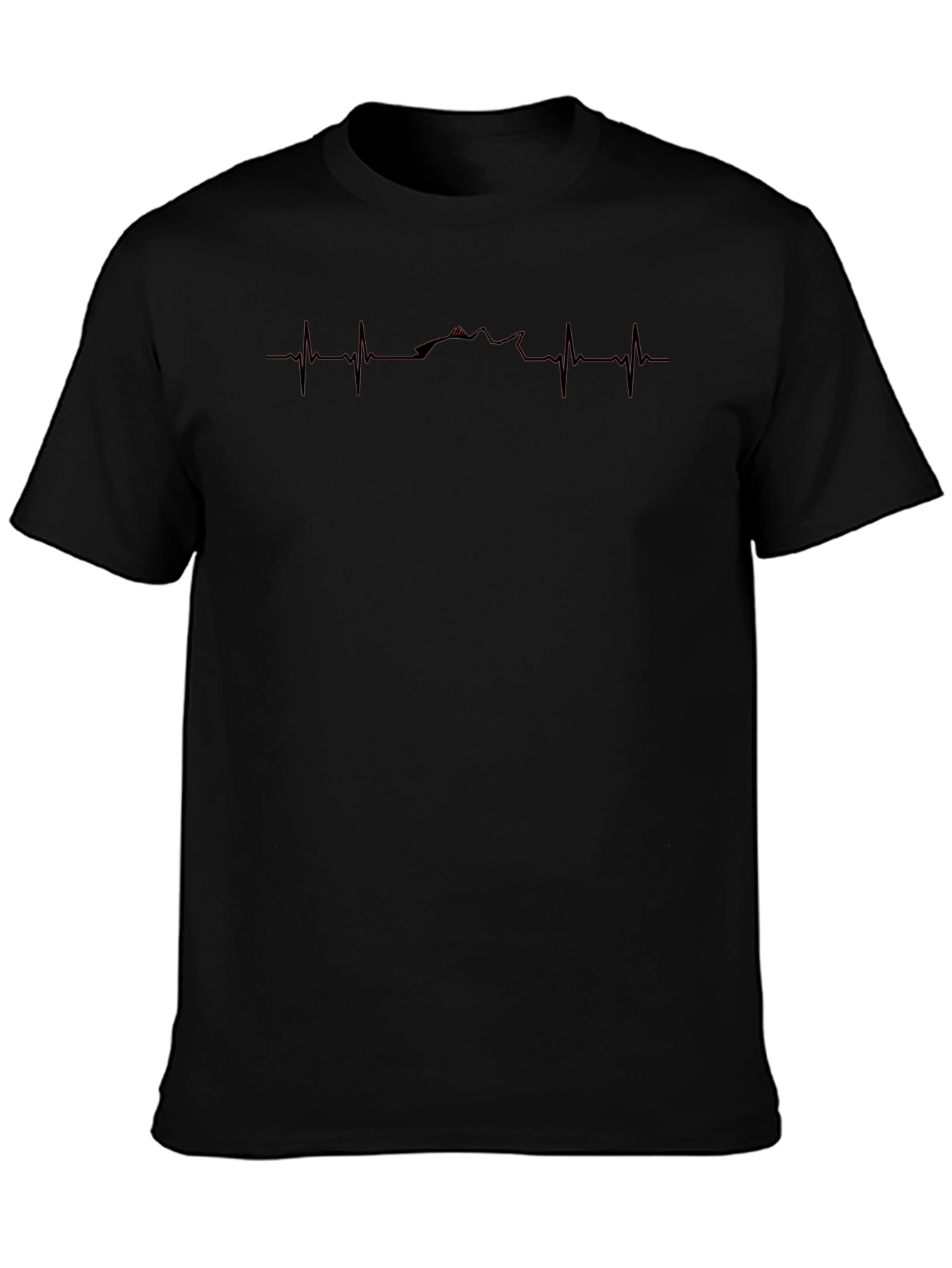 Mountain Heartbeat Black T-Shirt