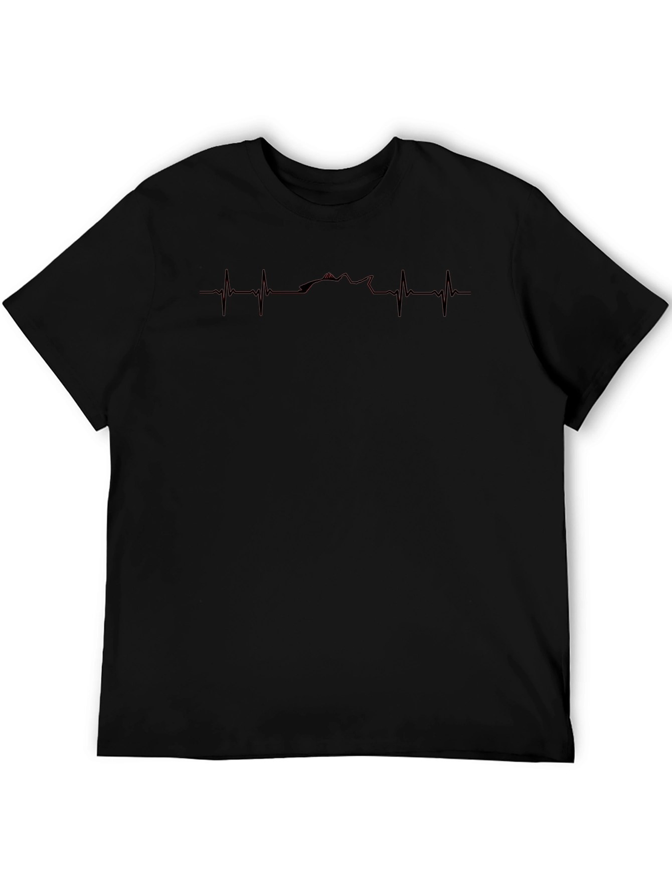 Mountain Heartbeat Black T-Shirt