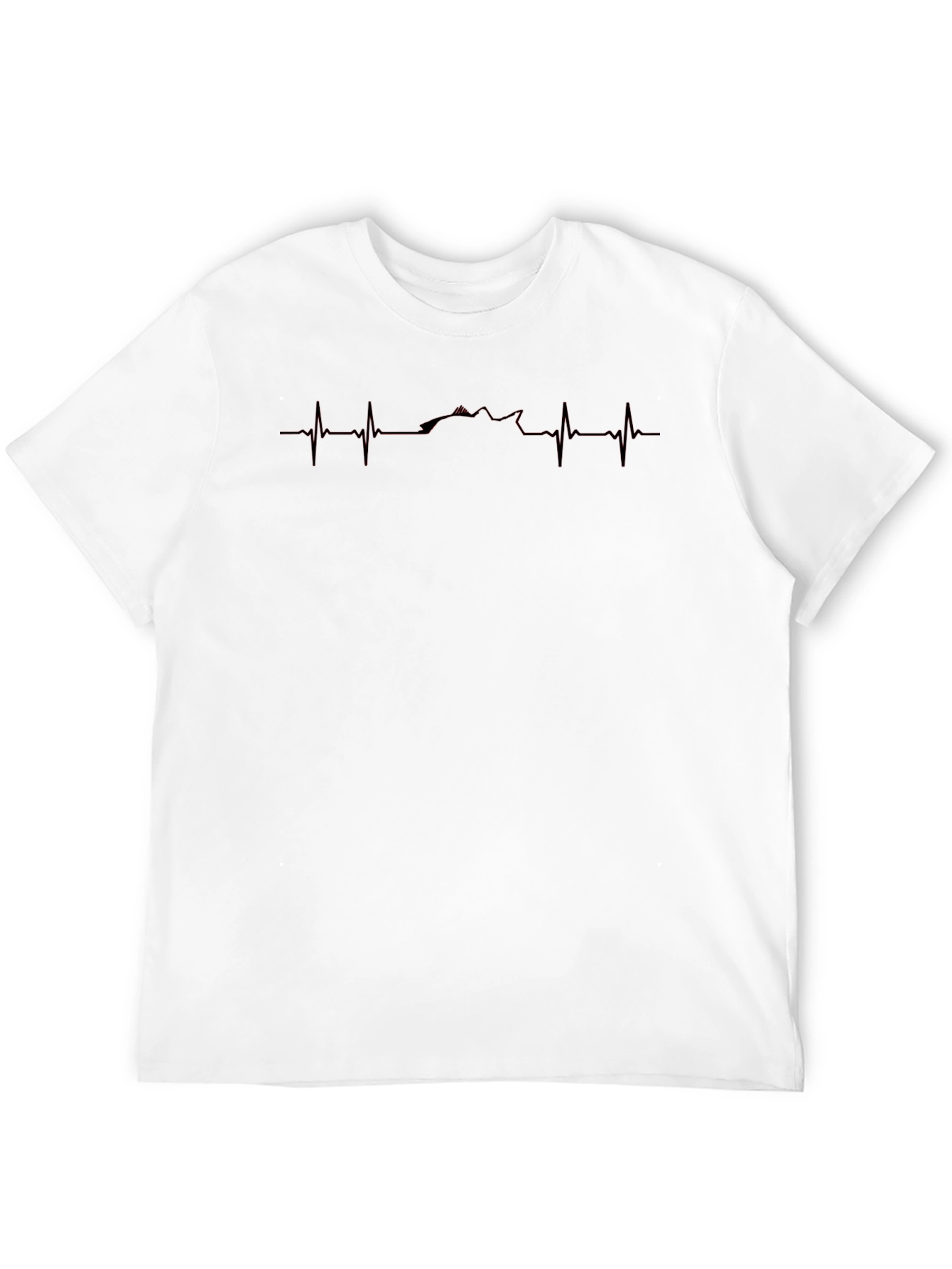 Mountain Heartbeat Black T-Shirt