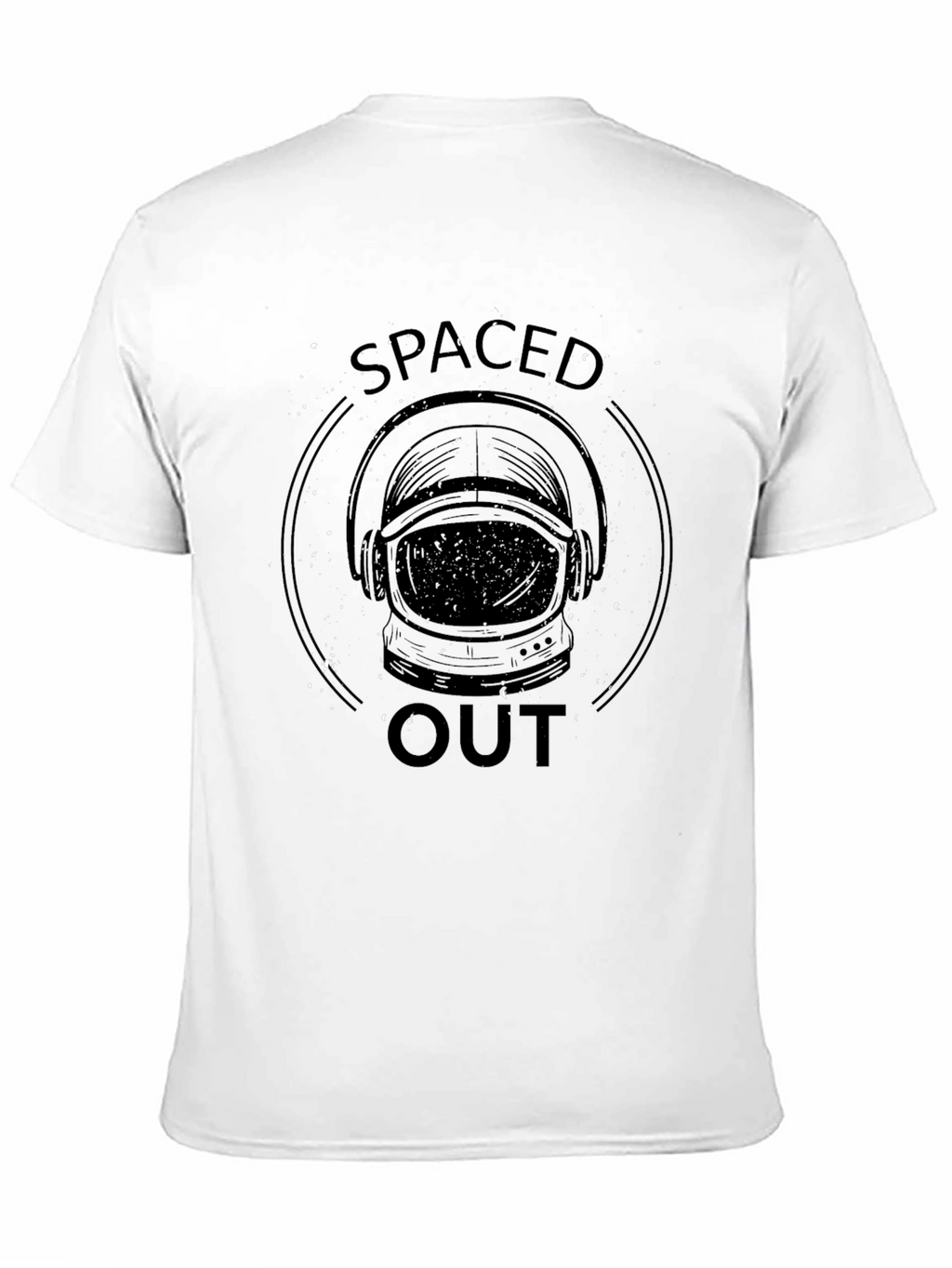 Spaced Out Astronaut Helmet Graphic Tee - Black