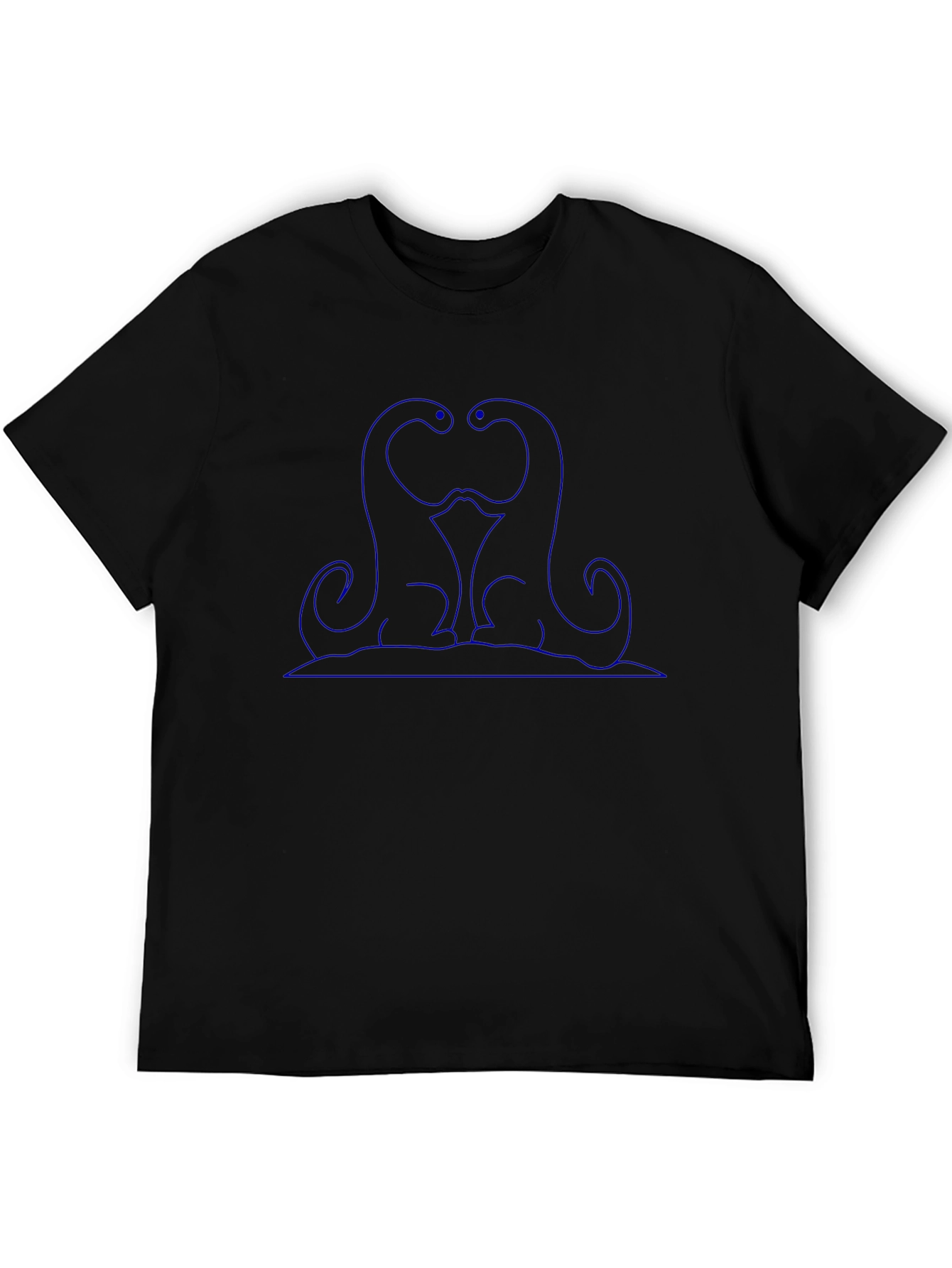 Dinosaur Lovers Black Cotton Graphic Tee
