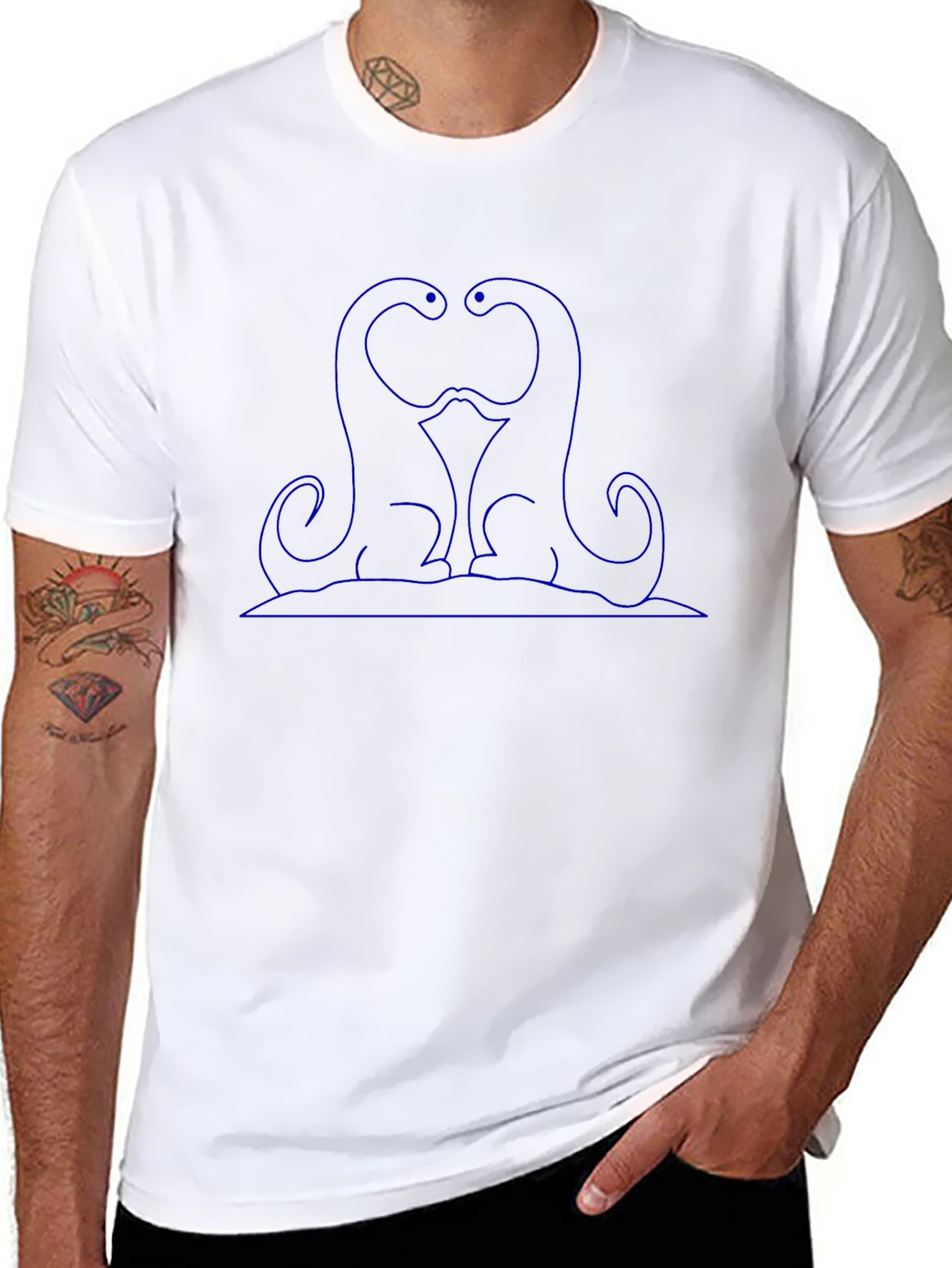 Dinosaur Lovers Black Cotton Graphic Tee