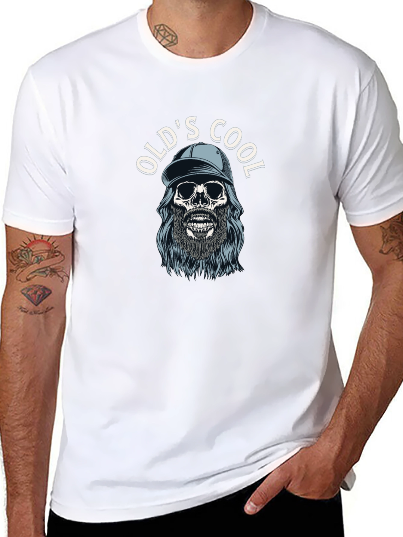 Olds Cool Skeleton Graphic Tee - Mens Black T-Shirt