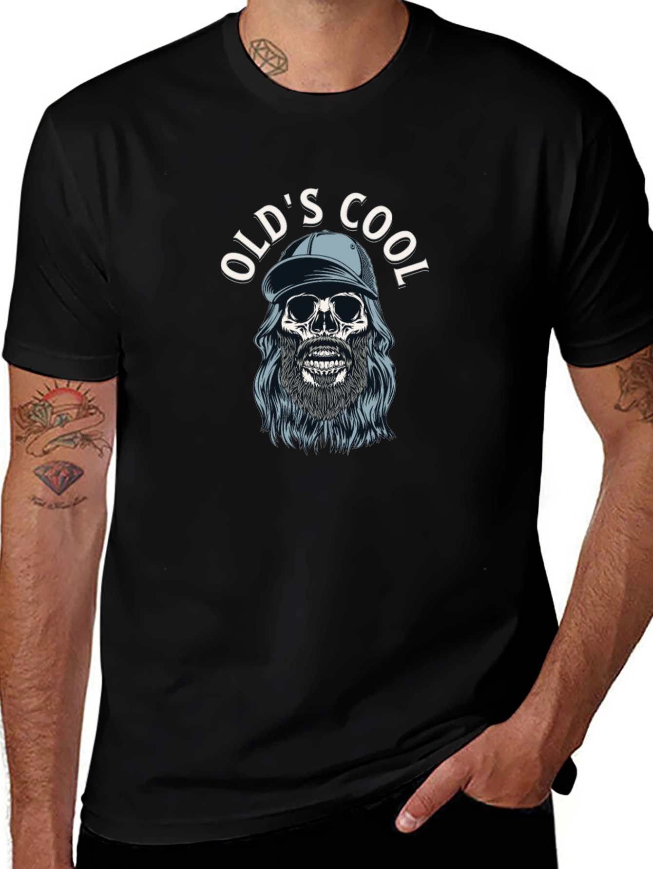 Olds Cool Skeleton Graphic Tee - Mens Black T-Shirt