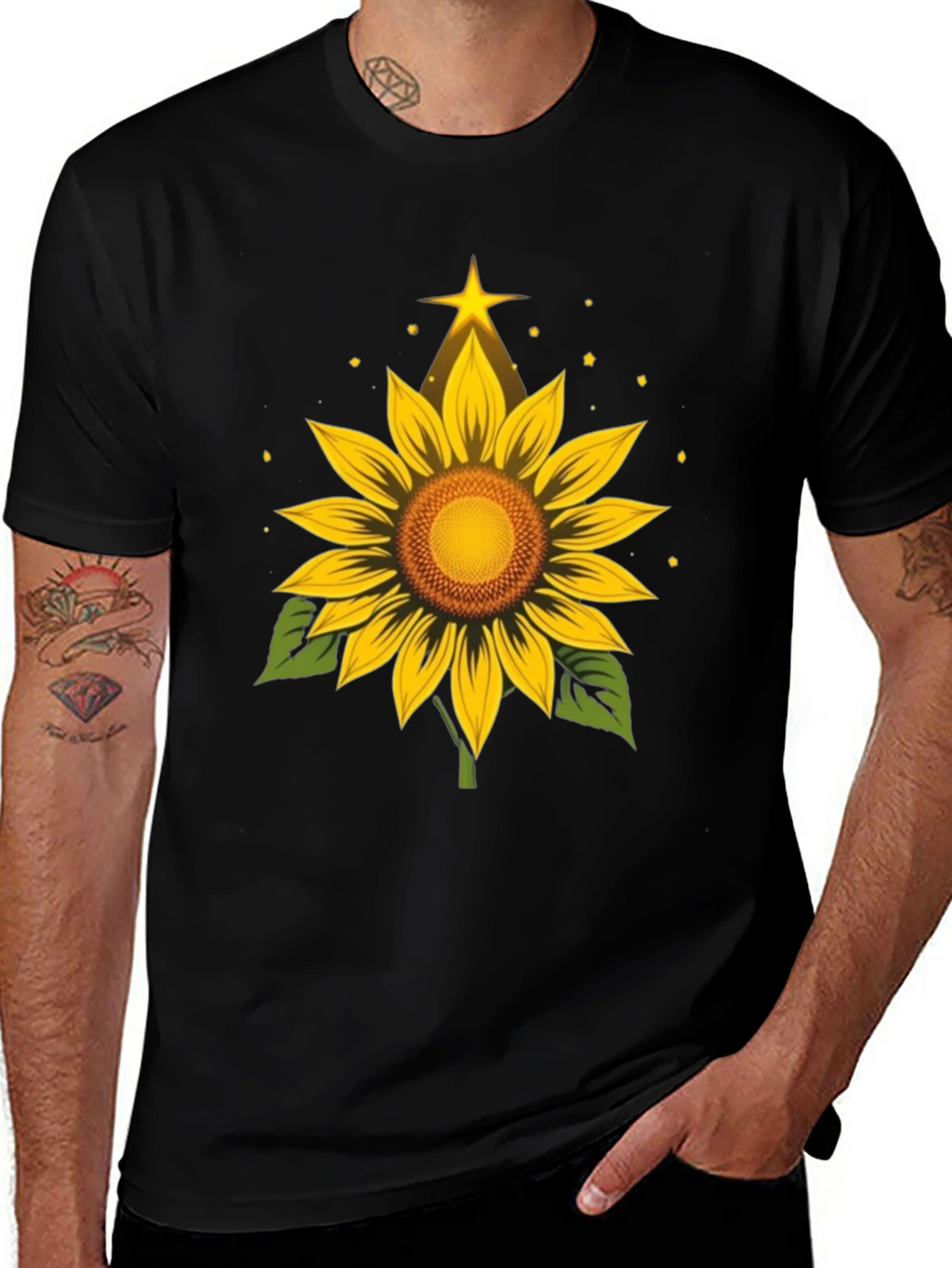 Sunflower Star T-Shirt - Stylish Nature Tee